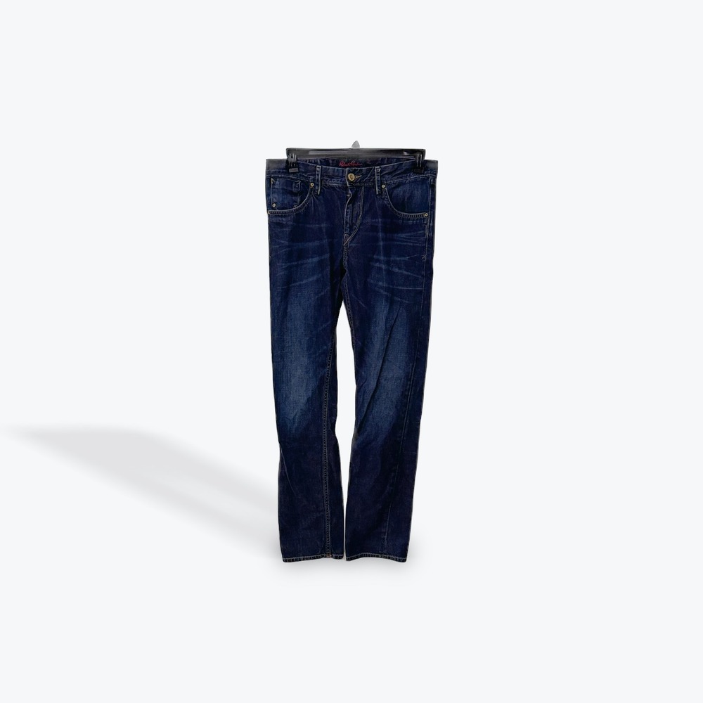 Robert Graham Slim Jim Mens Dark Wash Indigo Denim Jeans Size 32 Cotton